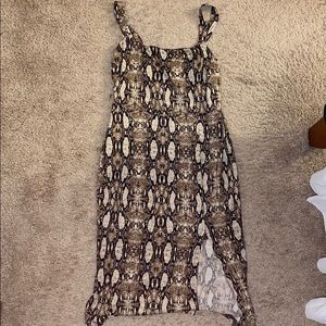 Cotton snake skin print dress